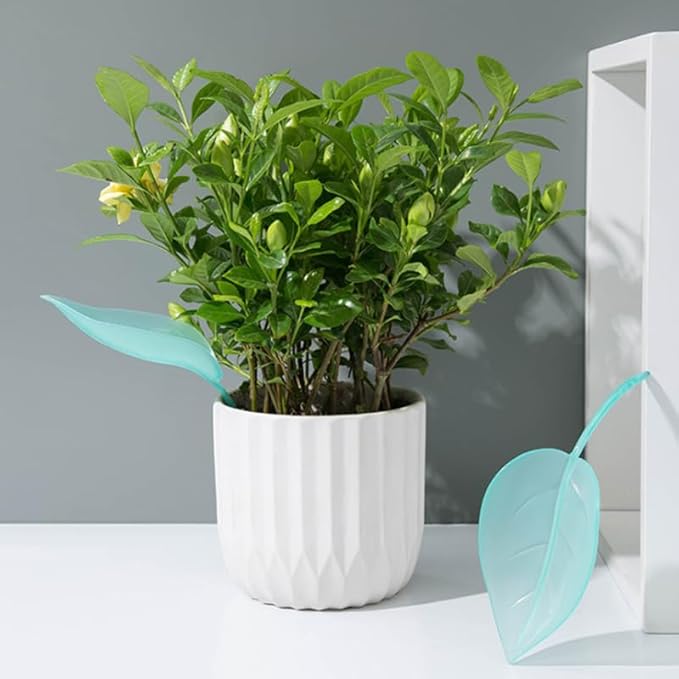 6Pcs Creative Leaf-Shaped Water Funnel Innovative Garden Plant Watering Device for Irrigation and Drainage