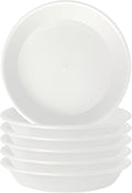 5.8" (4.5" at Base) White Plastic Plant Saucer, 6 Pack Single Size, Strong Plant Water Catcher Tray for Potted Plant Planter Plate Dish Pan Flower Pot Drip Tray for Indoors Outdoor