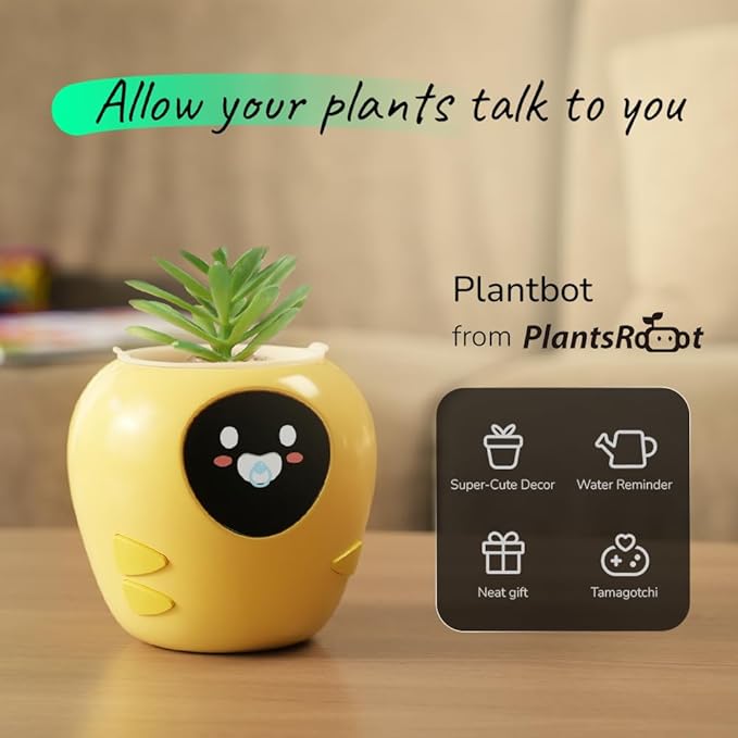 New 2026 Ai Smart Planter – Extra Large Interactive Plant Pot, Pet Plantagotchi, robot, Leafypod and Plantiboy, Robot Flower Pot with Feelings, Indoor Flowerpot with Water, Digital Gifts (Purple)