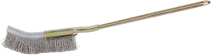 Topyond Curved/Straight Head Steel Soft Bonsai Brush - Japan Brash Garden Cleaning Tool - Perfect for Gentle and Effective Cleaning of Bonsai Trees and Plants(Elbow)