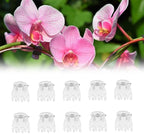 50Pcs Transparent Plant Orchid Clips,Flowers Fixer for Garden Vine Stem Plants Climbing Clasp for Support,Orchid Clips for Plants Support Garden Stakes