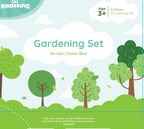 Kinderific Gardening Set, Tool Kit, for Kids, STEM, Includes Tote Bag, Spade, Watering Can, Rake, Fork, Trowel and Gloves (Camo Quest)