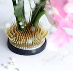 Wazakura Radial Blooming Flower Ikebana Kenzan, Made in Japan 2.5"(62mm), Unique Dome Shaped Brass Flower Arrangement Holder, Japanese Round Frog Pin for Fresh, Ceramic or Dried Flowers Creations