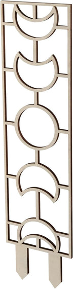 KEILEOHO 6 PCS Wooden Trellis, 16.2 Inch Wooden Climbing Indoor, Small Plant Trellis Wood Indoor Potted Plants Trellis for Potted Climbing Plant, Vines, Ivy, Moon Geometric Shape Design