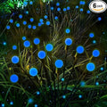 Albelt 6-Pack Solar Outdoor Lights for Garden Decorations, 48 LED Super Bright Firefly Light (Sway by Wind), New Upgraded Solar Lights Outside Waterproof for Outside Pathway Patio Yard Porch (Blue)