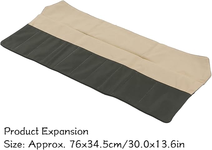 Tyenaza Bonsai Tool Roll, 10-Pocket Waterproof Canvas Bonsai Tool Case Heavy Duty Multifunctional Tool Pocket Bag Bonsai Tools Storage Bag