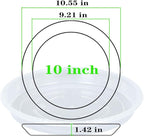 OVZILKI Plant Saucer 2 Pack of 10 inch, Clear Plastic Flower Plant Pot Saucer, Heavy Duty Plant Drip Trays Saucers for Indoor, Plant Water Tray for Planters