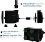 PULACO 400GPH Submersible Pump with 5 ft Tubing, (1500L/H 25W) durable fountain water pump for Pond Fountain, Aquariums Fish Tank, Statuary, Hydroponics