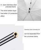 Chair Umbrella with Clamp,46 inches UPF 50+ Clip on Parasol for Patio,Beach Chairs,Strollers,Wheelchairs,Golf Carts