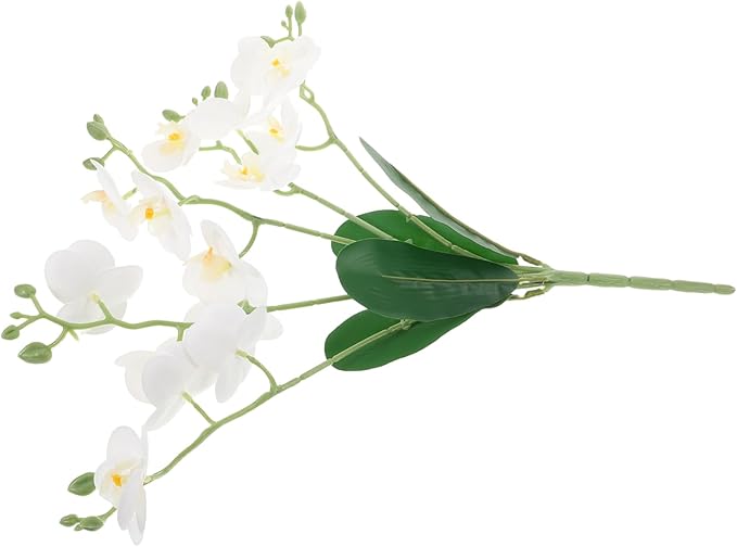Cabilock Real Touch Artificial Orchids Long Stem Phalaenopsis for Home Decor Butterfly Branches Faux Stems Elegant Orchids Living Fake Flowers Decorative Flower Branches