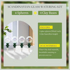 4 Pack Glass Self-Watering Globes for Plants, 6oz Automatic Plant Waterer Bulbs with Terracotta Slow Release Spikes, Vacation Indoor Outdoor Houseplant Watering Devices