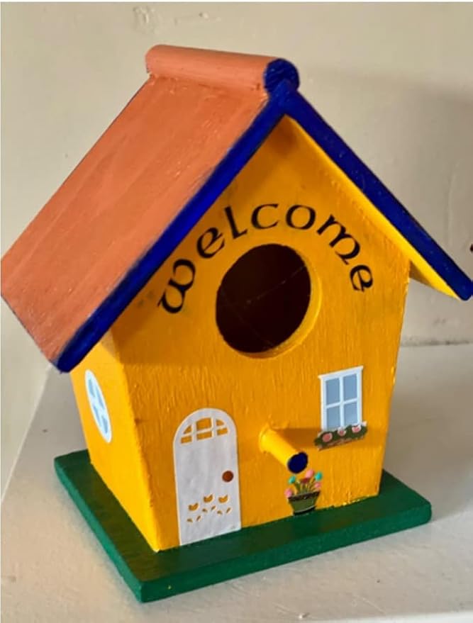 Creative Hobbies® Mini 4 Inch Tall Birdhouse - Set of 4 Styles, Small Unfinished Wood Ready to Paint or Decorate