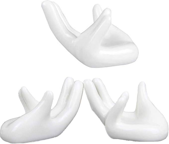 3 Pack Air Plants Holders Ceramic Mini Hand Shape Stand Tillandsia Holder Small Container Pot Hand Shape Small Container Airplant Display Container Pot Plant Decorative Home Decor