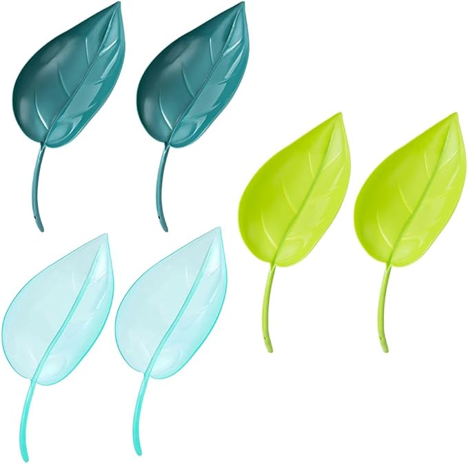 6Pcs Creative Leaf-Shaped Water Funnel Innovative Garden Plant Watering Device for Irrigation and Drainage