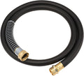 WiseFlow Garden Hose 5FT x 5/8", Heavy Duty Rubber Hose, Water Hose with Five Layered Braiding, Male Female Fittings, 1000PSI Burst, 300PSI Working (Black)