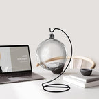 9 Inch Black Ornament Display Stand, Metal Ornament Hanger Stand for Hanging Glass Globe(5inch), Air Plant Terrarium, Witch Ball, Christmas Ornament and Home Wedding Decoration (1, 9x4 Black)