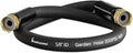 Short Garden Hose 1 ft x 5/8" Female to Female, Heavy Duty Small Water Hose Extender Connector, Leak-Free Connections Hybrid Rubber Leader Hose with 3/4" Double GHT Fittings, Black