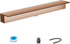 Pond Spillway 20-200CM, Waterfall Overflow with 1M Soft Tube & PVC Connector, Light Grey Waterfall Box, 40cm Wide Outlet for Perfect Water Flow Management