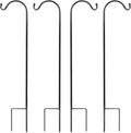 Urban Deco 4PK Heavy Duty Shepherds Hook, 37' Inch Tall Adjustable Height Shepards Hooks for Outdoor, Plant Hangers Garden Stakes, Plant Hooks Pole for Wedding, Garden, Outdoor