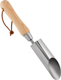 Bulb Planter Tool, 11" Stainless Steel Bulb Planter Tool, Garden Bulbs Transplanter Tools, Manual Hole Digger with Wood Handle, Dibble Tools for Seeding Planting, Flower Planters