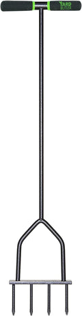 Yard Butler IM-7C Spike Grass Aerator - Lawn Care Tool for Aerating - Long-Handled - Power-Coated Steel Construction - Comfortable Cushioned Handles Garden Tool - Easy to Use