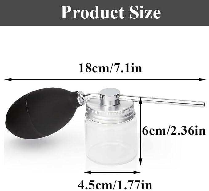EVKILKJS Powder Spray Bottle Garden Duster Applicator, Durable Handheld Cleaning Spray Tool, Suitable for Dust Removal of Plant Leaves, Greenhouse Maintenance, Horticultural Care Silver