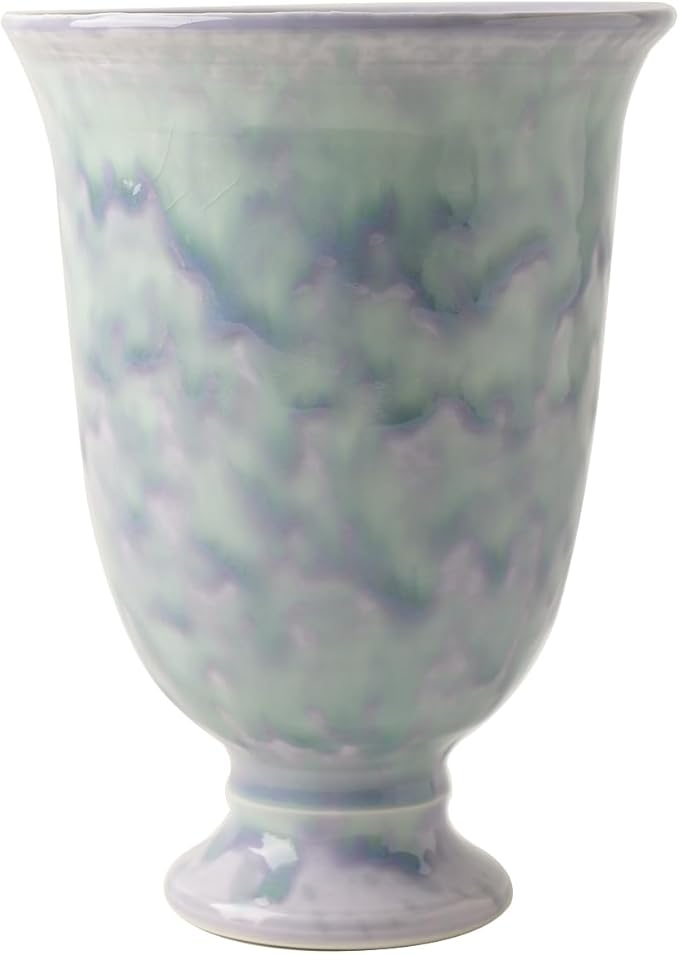 Ceramic Planter Vase for Indoor Plants, Modern Iridescent Flower Pot, Decorative Orchid Planter, Pastel Glazed Ceramic Vase for Living Room, Bedroom, Tabletop Home Decor