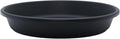 The HC Companies Flower Pot Saucers - Plastic Plant Saucer for Outdoors & Indoors - Traditional Design Plant Pot Trays for Water Drainage - Durable & Stylish Round Plant Tray (10-inch Black)