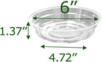 TRUEDAYS 20 Pack 6 Inch Plant Saucers Clear Plant Saucers Flower Pot Plastic Drip Trays Excellent for Indoor & Outdoor Plants