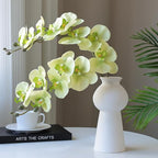 Artificial Phalaenopsis Orchid Realistic Faux Flower for Home Decoration, Hallway, Dining Table, and Living Room(9-headWhite)