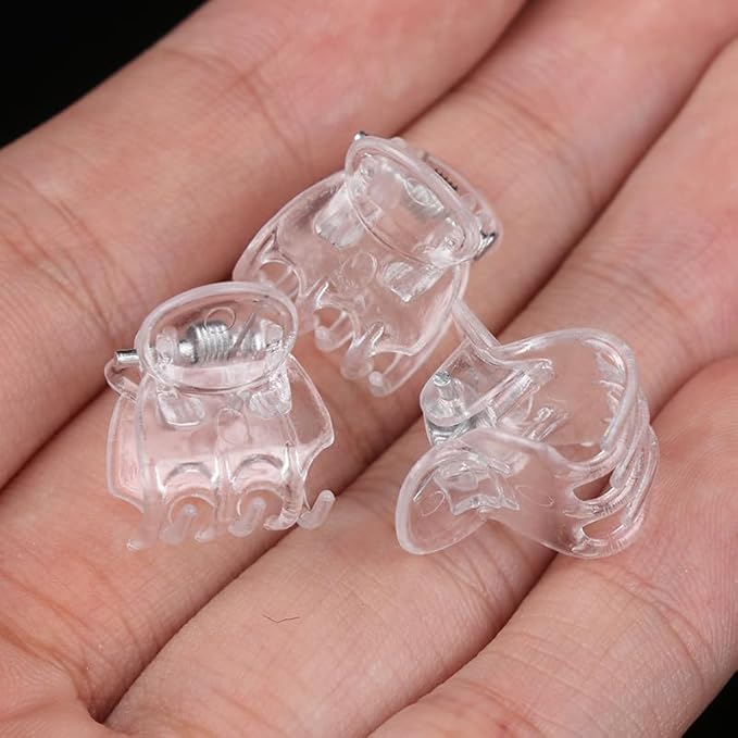 50Pcs Transparent Plant Orchid Clips,Flowers Fixer for Garden Vine Stem Plants Climbing Clasp for Support,Orchid Clips for Plants Support Garden Stakes