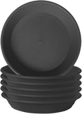 Plastic Plant Saucer 10 inch (7.7" at Base) Pack of 6, Plant Trays for Indoors, Thick Durable Strong Planter Saucer Pot Dish Plate Drip Trays for Outdoors