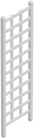 Dura-Trel Providence 22 x 75 Inch PVC Vinyl Outdoor Garden Patio Trellis, with Ground Anchors, White