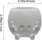 Smiling Plant Pot with Middle Fingers Up, Face Planter Pot Resin Flower Planters for Indoor Outdoor Plants Succulent Pots for String of Pearls Plant Live Gift Ideas for Mother (White)
