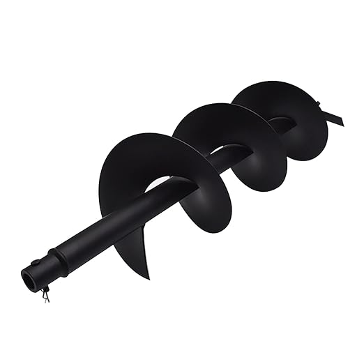 8Inch Auger Drill Bit, Planting Garden Planter Garden Drill Bit Post Hole Rapid Planter Compatible Auger Machine Head with 3/4In Shaft