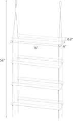 Sumerflos 4 Tier Acrylic Window Boxes Plant Shelves for Windows, Hanging Shelves for Indoor Plants, Flower Pot Organizer Storage for Window Grow Herbs, Microgreens, Succulents, Flower