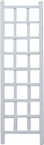 Dura-Trel Providence 22 x 75 Inch PVC Vinyl Outdoor Garden Patio Trellis, with Ground Anchors, White