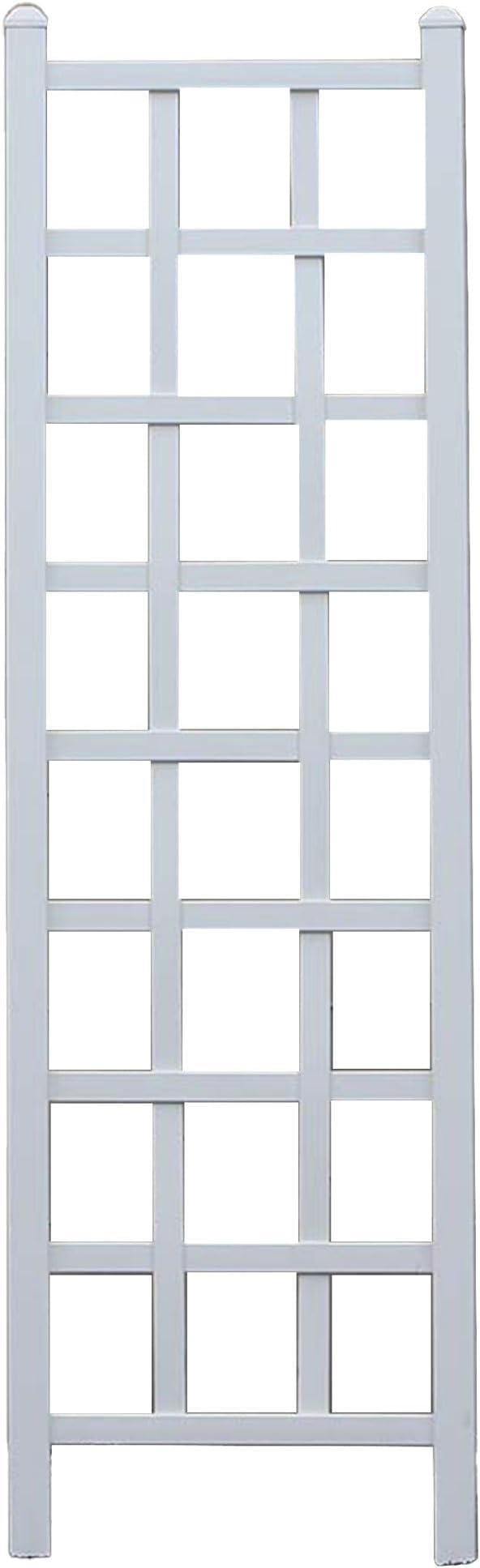 Dura-Trel Providence 22 x 75 Inch PVC Vinyl Outdoor Garden Patio Trellis, with Ground Anchors, White
