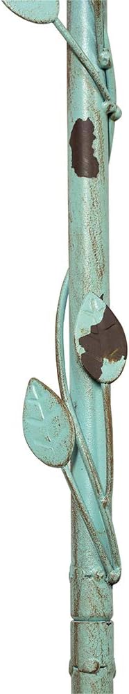 Bird Houses for Outside with Pole Metal Birdhouse Stakes Decorative Outdoor, Reclaimed Faucet Accent (Teal, 52")