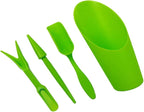 PENCK Soil Scoop for Indoor Plants - Plastic Mini Garden Plant Care Shovel Hand Tools Transplanting Succulent Cultivation Digging Scoops Kits, Green