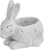 Vintage Cement Animal Planter Pots,Cement Succulent Planter,Indoor & Outdoor Garden Decor Rustic Shabby Flower Plants for Home,Patio,Balcony(White Rabbit)