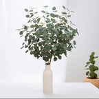 12 Pcs 27" Eucalyptus Stems Greenery Stems Eucalyptus Leaf Spray in Green Silk Plastic Plants Floral Artificial Plants for Home Party Wedding Decoration(Dark Green)