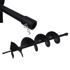 6-in Earth Auger Drill Bit, Garden Plant Flower Auger Rapid Planter Compatible Gas Powered Post Fence Hole Digger with 3/4 Shaft