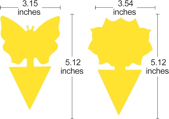 LFSYS 64 Pcs Sticky Traps for gnat, Yellow Sticky Fruit Fly Traps for Indoors Plants, Indoor Safe for Gnat, Fruit Fly, White Fly, Aphid, Leaf Miner