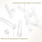 Vials for Flower Arrangements 2.8 Inch Floral Water Tubes Plastic Floral Vials with Caps (Clear, 20 Pack)