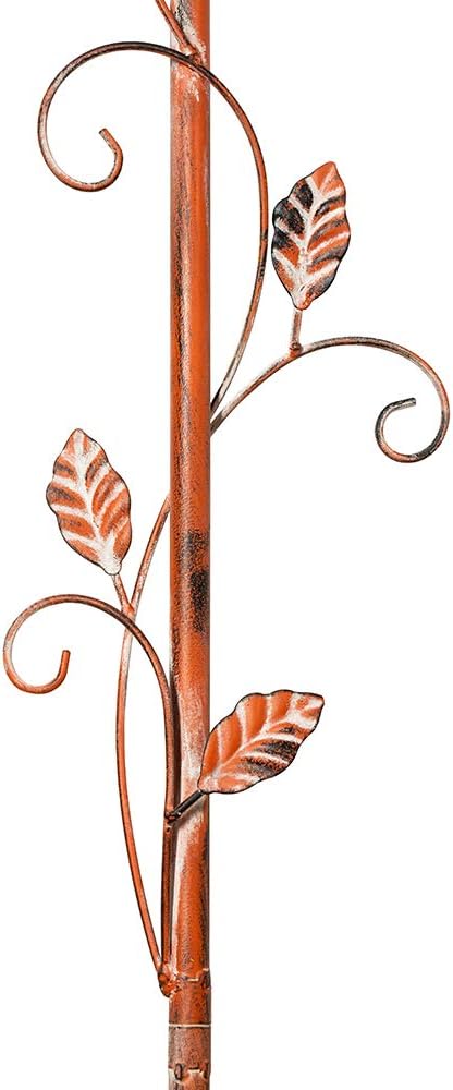 Dutch Cottage Bird House Stakes for Outside with Pole, Distressed Metal Birdhouse Stand for Outdoor Garden Decor(58")