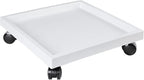 15.3 Inch Square Rolling Plant Caddy Saucer with Wheels, Heavy Duty Wheeled Planter Stand for Potted Plant, Coaster Roller Base Tray with Casters, Flower Pot Dolly Holder for Indoor Outdoor