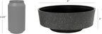 The HC Companies 8 Inch Round Plastic Succulent Capri Bowl Decorative Indoor Flower Succulent Planter Pot with Drain Plug Hole, Vanilla Bisque (2 Pack)