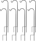 Urban Deco 8PK Heavy Duty Shepherds Hook, 37' Inch Tall Adjustable Height Shepards Hooks for Outdoors, Plant Hangers Garden Stakes, Plant Hooks Pole for Wedding, Garden, Outdoors