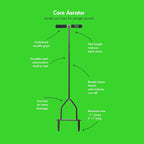 Yard Butler Aerator & Irrigator Bundle, IBDB-1 - Lawn Care Tool for Aerating - Long-Handled - Power-Coated Steel Construction - Comfortable Cushioned Handles Garden Tool - Easy to Use